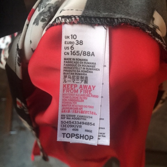 TOPSHOP Bold Graphic Graffiti Streetwear Shirt Sleeve Shirt - Picture 3 of 8